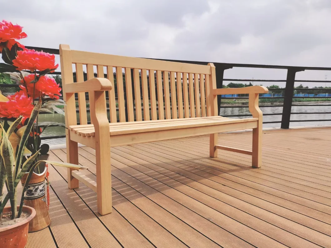 Teak Wood Real Wood Beach Park Bench Outdoor Chair