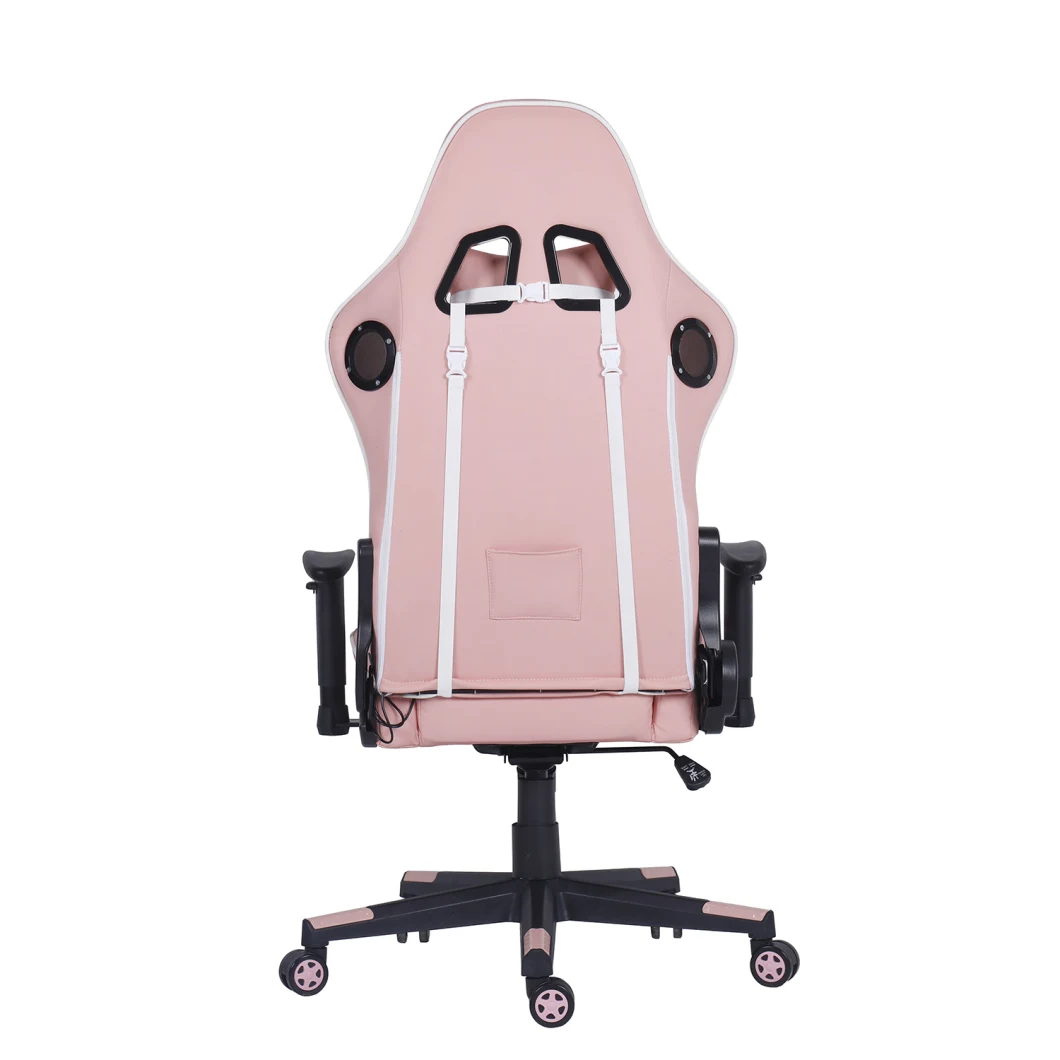Best Selling Sillas Embroidered Logo Ergonomic Pink Racing Gaming Chair